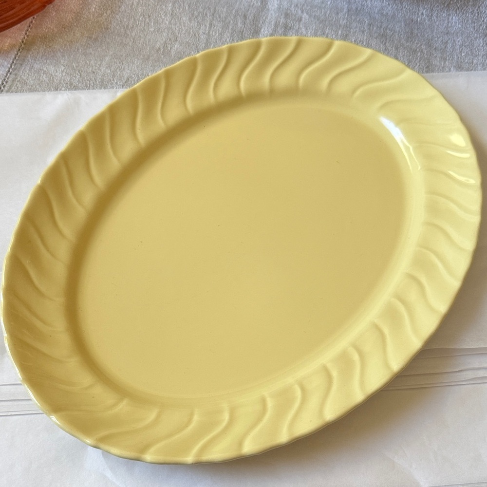 Franciscan ware Coronado Gladding McBean Yellow Ceramic Oval Platter 13”x10”